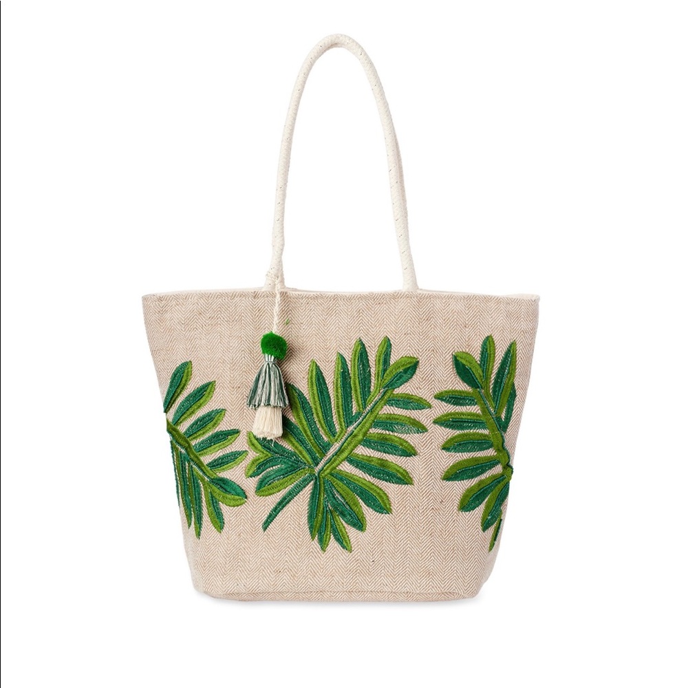 New Leaf Woven Tote for Women from Time and Tru